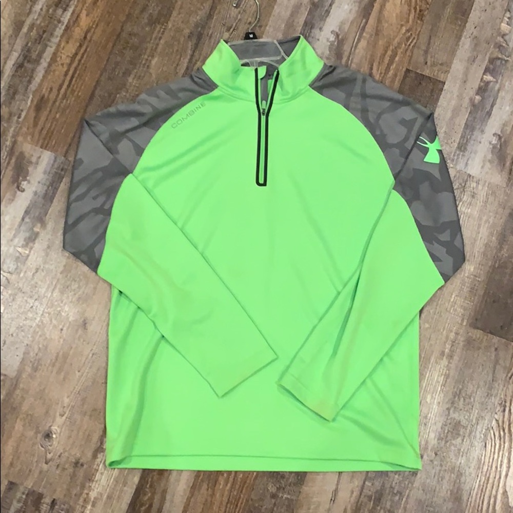 UA green shirt